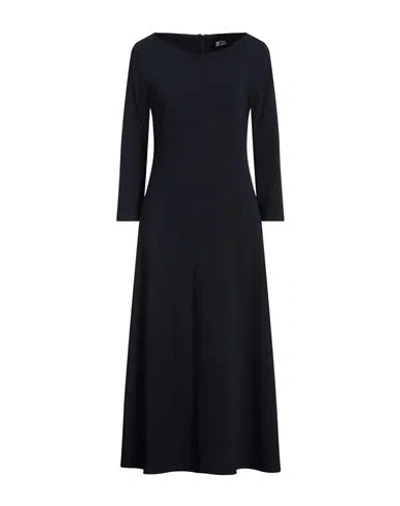 Alpha Studio Woman Midi Dress Midnight Blue Size 6 Polyester, Elastane
