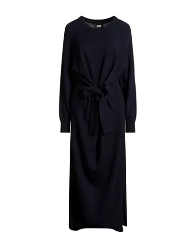 Alpha Studio Woman Midi Dress Navy Size 8 Wool, Viscose, Polyamide, Cashmere
