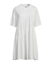 Alpha Studio Woman Midi Dress White Size 10 Cotton, Elastane