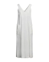Alpha Studio Woman Midi Dress White Size 8 Linen, Viscose, Polyamide In White