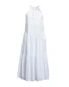 Alpha Studio Midi Dresses In White