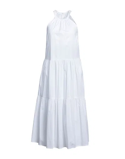 Alpha Studio Midi Dresses In White
