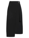 Alpha Studio Woman Midi Skirt Black Size 10 Polyester, Elastane In Black