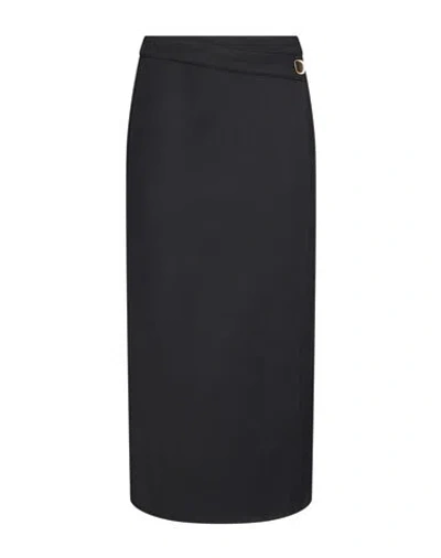 Alpha Studio Woman Midi Skirt Black Size 10 Polyester, Virgin Wool, Elastane