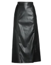 Alpha Studio Woman Midi Skirt Black Size 12 Polyester, Polyurethane Resin