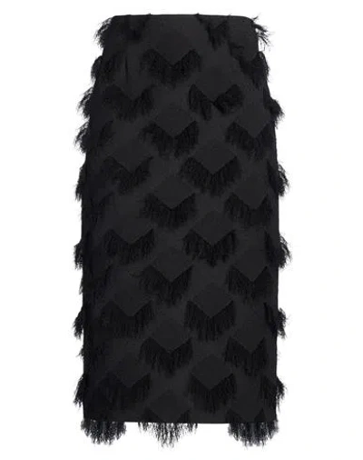 Alpha Studio Woman Midi Skirt Black Size 4 Polyester