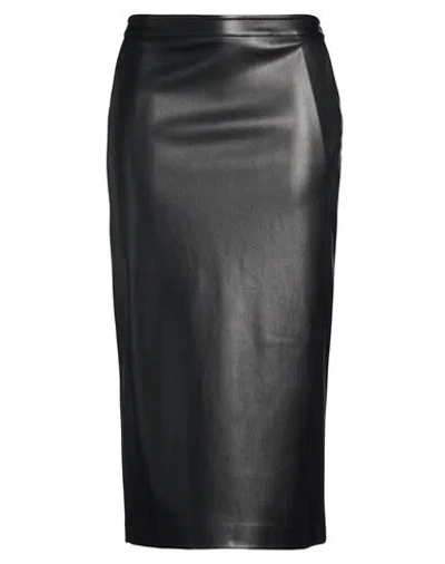 Alpha Studio Woman Midi Skirt Black Size 4 Polyester, Resin
