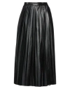 Alpha Studio Woman Midi Skirt Black Size 8 Polyurethane In Black