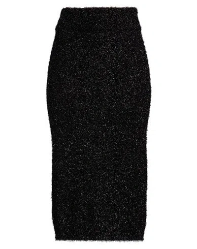 Alpha Studio Woman Midi Skirt Black Size 8 Viscose, Polyamide