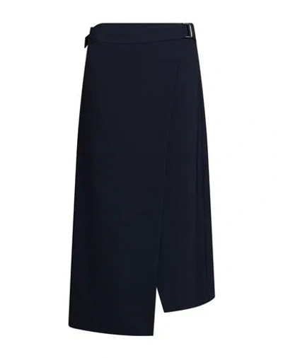 Alpha Studio Woman Midi Skirt Midnight Blue Size 8 Polyester, Elastane