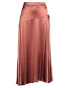 Alpha Studio Woman Midi Skirt Rust Size 10 Viscose