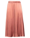 Alpha Studio Woman Midi Skirt Rust Size 10 Viscose In Red