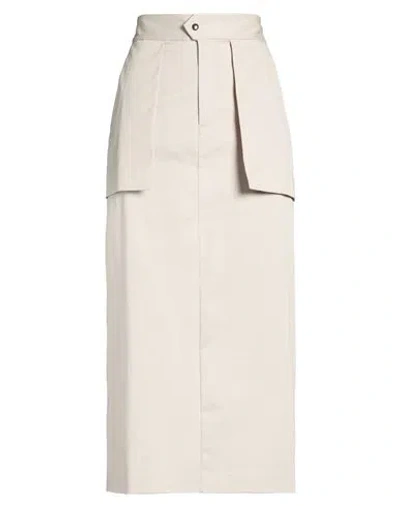 Alpha Studio Woman Midi Skirt Sand Size 8 Polyester, Cotton In Neutral