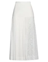 Alpha Studio Pleated Midi Skirt In White