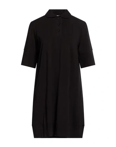 Alpha Studio Woman Mini Dress Black Size 12 Cotton, Elastane