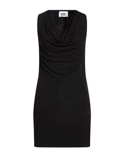 Alpha Studio Woman Mini Dress Black Size 14 Viscose