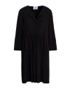 Alpha Studio Woman Mini Dress Black Size 6 Cotton, Elastane In Black