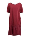 Alpha Studio Woman Mini Dress Brick Size 10 Cotton, Elastane In Red