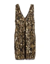 Alpha Studio Woman Mini Dress Bronze Size 10 Polyester