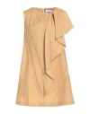 Alpha Studio Woman Mini Dress Camel Size 10 Linen, Viscose, Polyamide In Beige