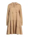 Alpha Studio Short Dresses In Beige