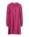 Alpha Studio A-line Shirtdress In Magenta
