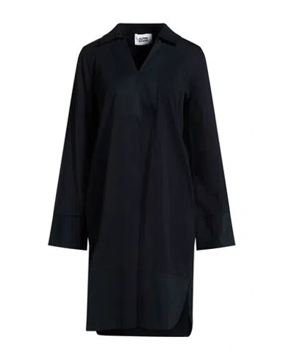 Alpha Studio Woman Mini Dress Midnight Blue Size 10 Cotton, Elastane In Multi