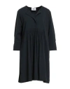 Alpha Studio Woman Mini Dress Midnight Blue Size 8 Cotton, Elastane