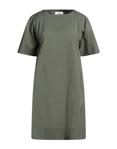 Alpha Studio Woman Mini Dress Military Green Size 12 Polyamide