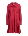 Alpha Studio Woman Mini Dress Red Size 12 Cotton, Elastane