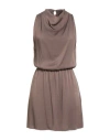 Alpha Studio Woman Mini Dress Taupe Size 6 Viscose