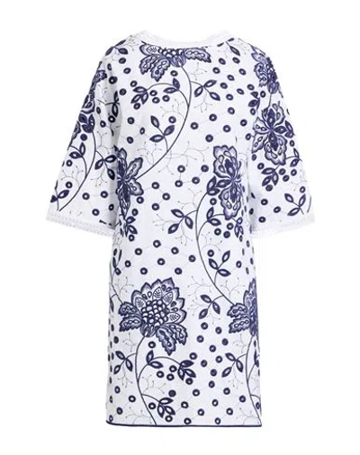 Alpha Studio Woman Mini Dress White Size 6 Cotton, Elastane