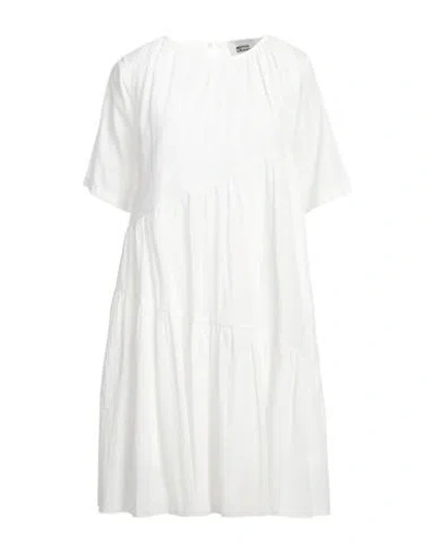 ALPHA STUDIO ALPHA STUDIO WOMAN MINI DRESS WHITE SIZE 8 COTTON