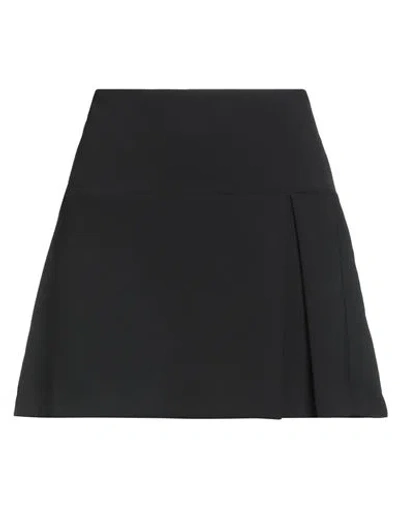 Alpha Studio Woman Mini Skirt Black Size 8 Polyester, Elastane