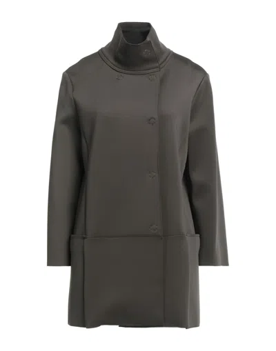 Alpha Studio Overcoats In Brown