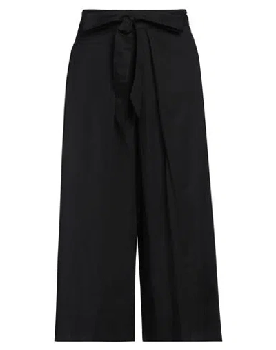 Alpha Studio Woman Pants Midnight Blue Size 10 Cotton, Elastane In Black