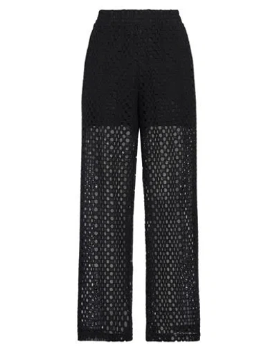 Alpha Studio Woman Pants Black Size 8 Cotton, Polyester