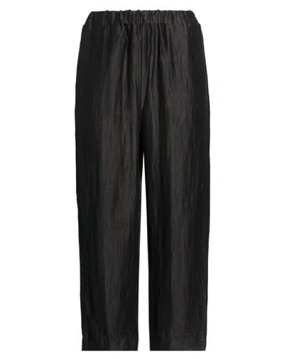 Alpha Studio Woman Pants Black Size 8 Linen, Nylon