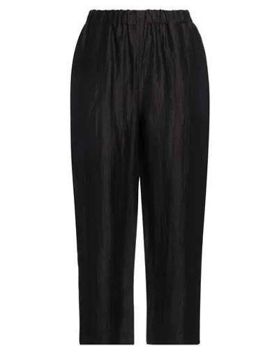 Alpha Studio Woman Pants Black Size 8 Linen, Polyamide