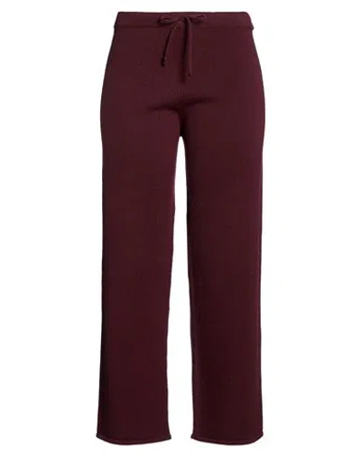 Alpha Studio Woman Pants Burgundy Size 10 Geelong Wool In Red