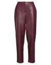 Alpha Studio Woman Pants Burgundy Size 10 Polyester, Polyurethane Resin In Red