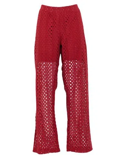 Alpha Studio Woman Pants Burgundy Size 12 Cotton, Polyester In Red