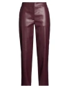 Alpha Studio Woman Pants Burgundy Size 8 Polyester, Polyurethane Resin In Brown