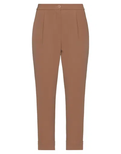 Alpha Studio Cropped Pants In Camel