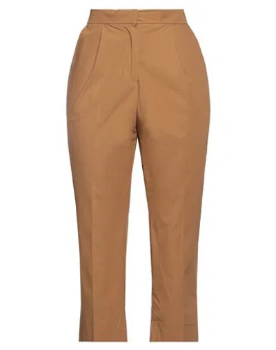 Alpha Studio Woman Pants Camel Size 6 Cotton In Beige
