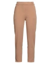 Alpha Studio Woman Pants Camel Size 6 Polyester, Elastane