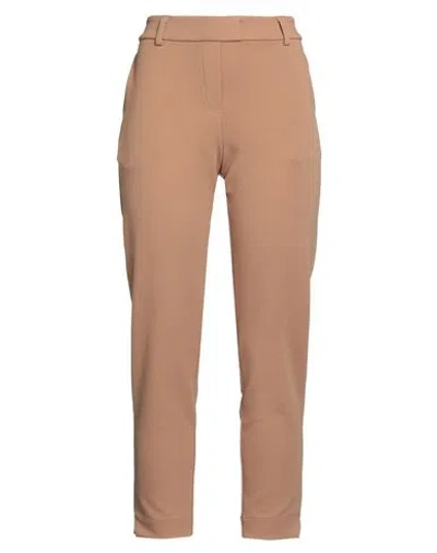 Alpha Studio Woman Pants Camel Size 6 Polyester, Elastane