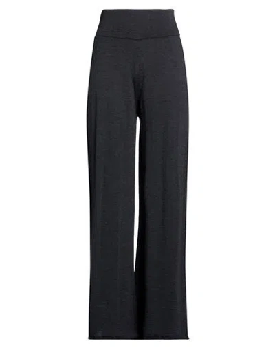 Alpha Studio Woman Pants Charcoal Size 12 Virgin Wool In Black