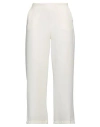 Alpha Studio Woman Pants Cream Size 4 Polyester, Elastane In White
