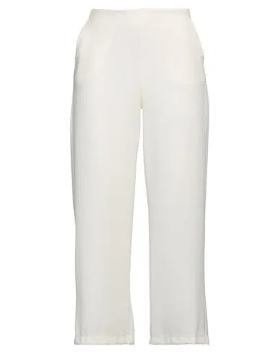 Alpha Studio Woman Pants Cream Size 4 Polyester, Elastane In White